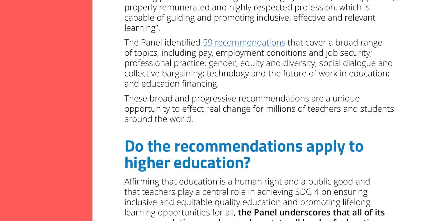 higher education policy recommendations